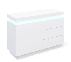 Sideboard LED GIANNI 110 x 75 cm weiss