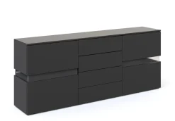 Sideboard LED TANA 177 x 72 cm schwarz