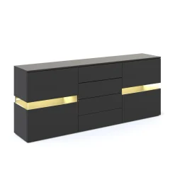 Sideboard LED TANA 177 x 72 cm schwarz
