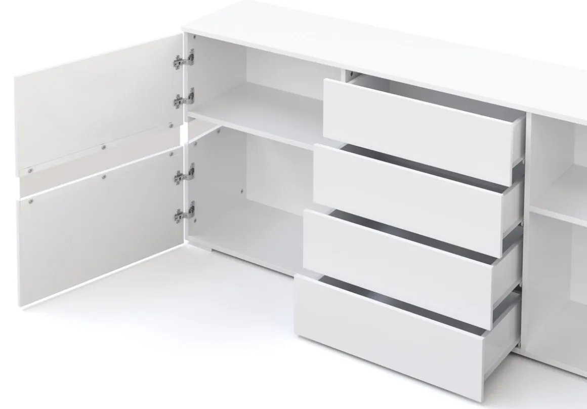 Sideboard LED TANA 177 x 72 cm weiss