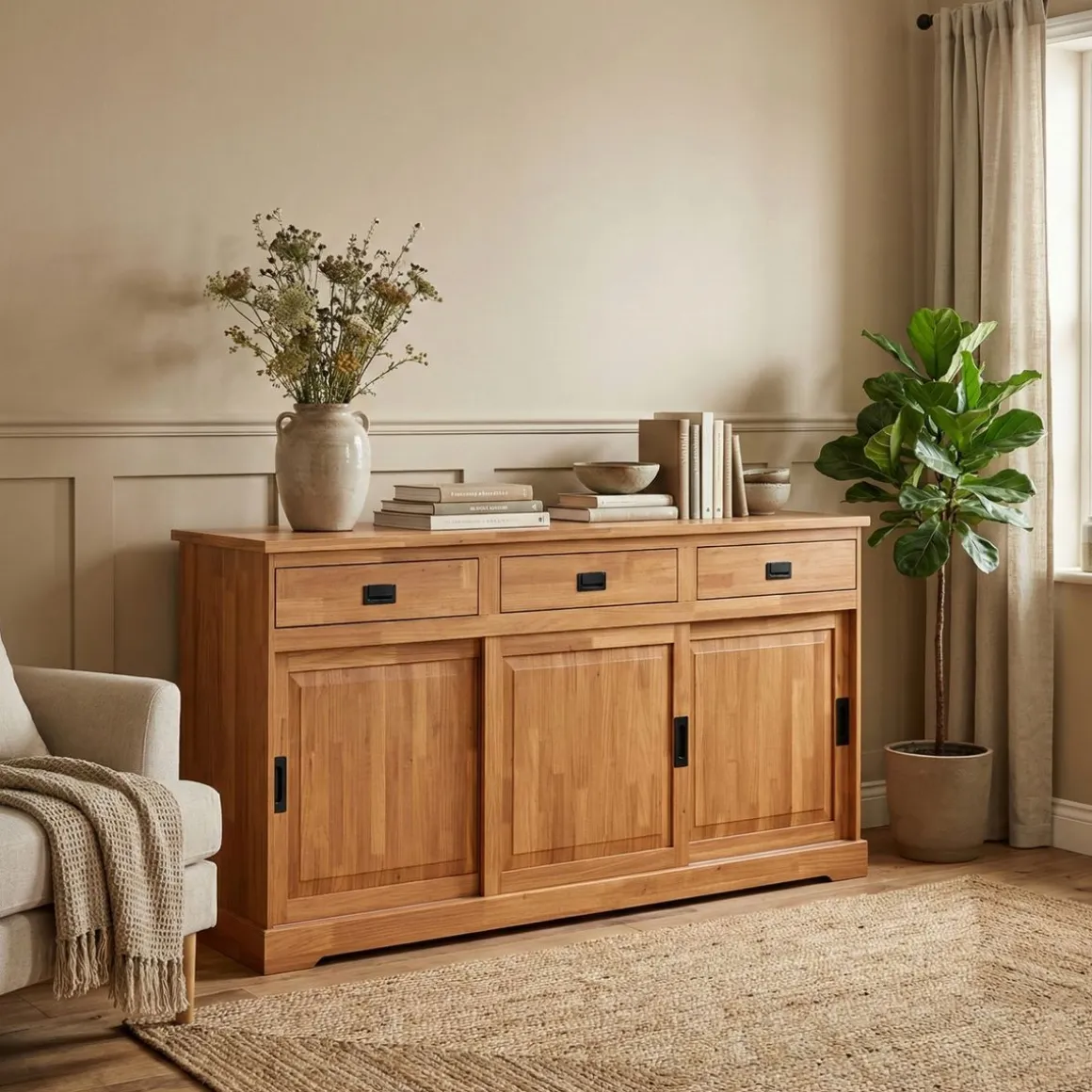 Sideboard MARLOW 160 x 84 cm natur
