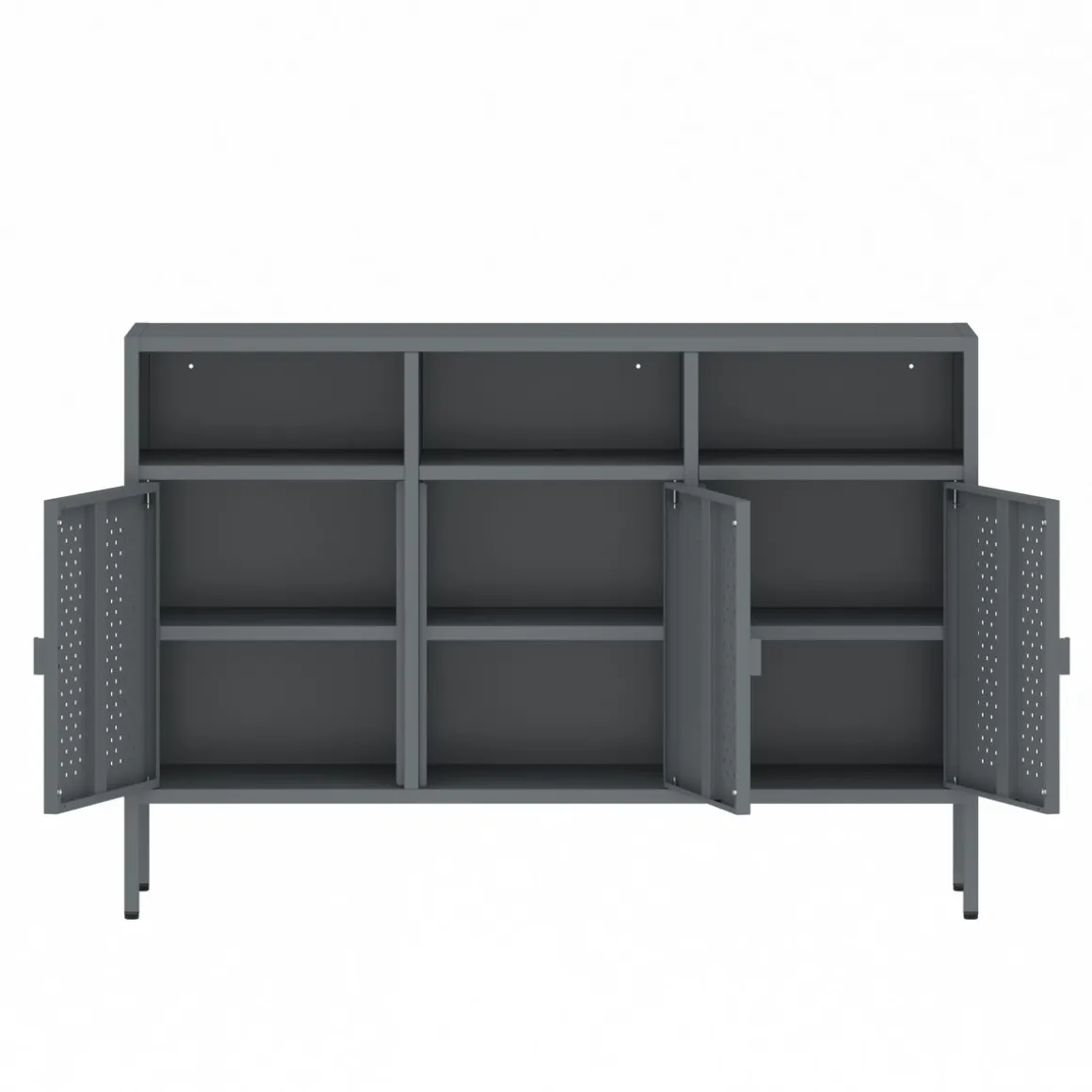 Sideboard Metall AMET 119 x 80 cm grau