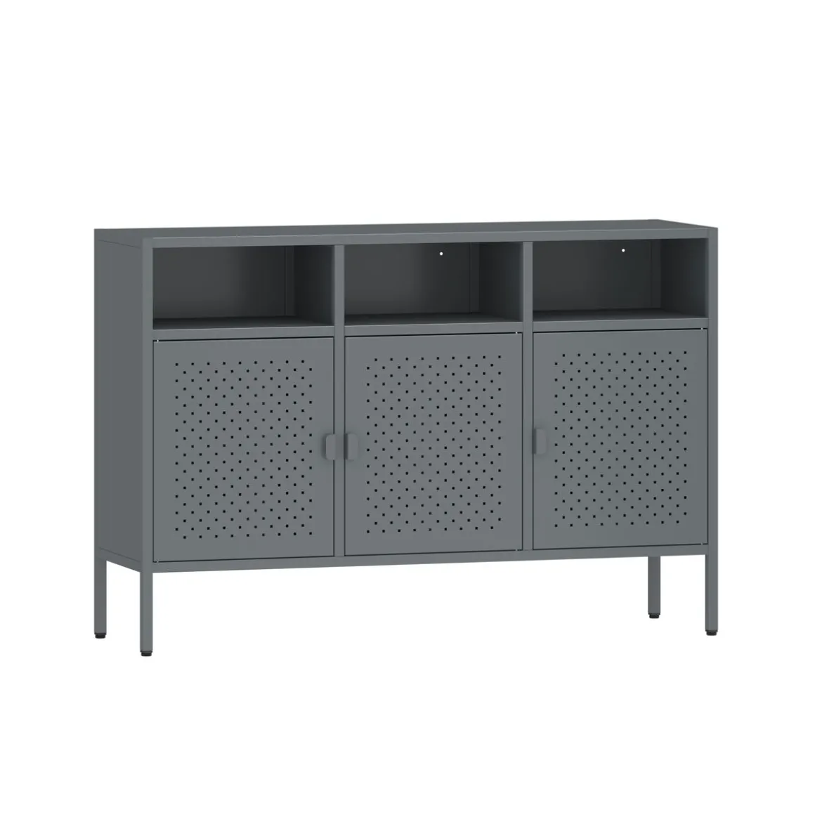 Sideboard Metall AMET 119 x 80 cm grau