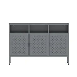 Sideboard Metall AMET 119 x 80 cm grau