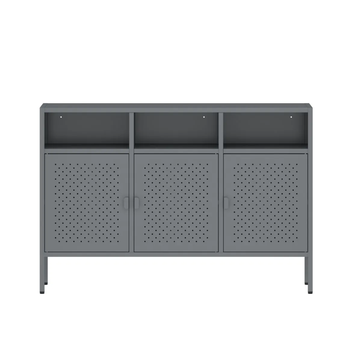 Sideboard Metall AMET 119 x 80 cm grau