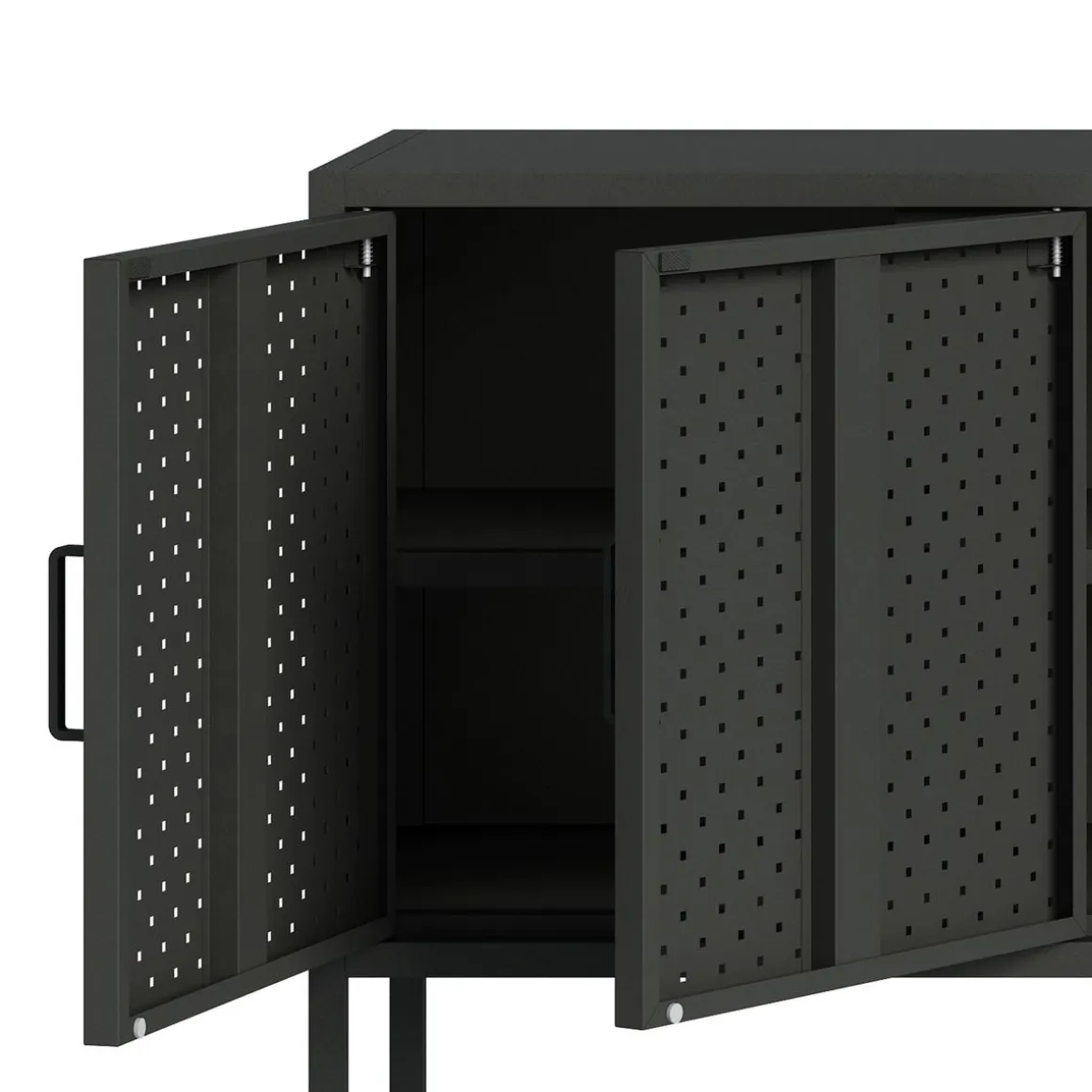 Sideboard Metall AMET 120 x 80 cm schwarz