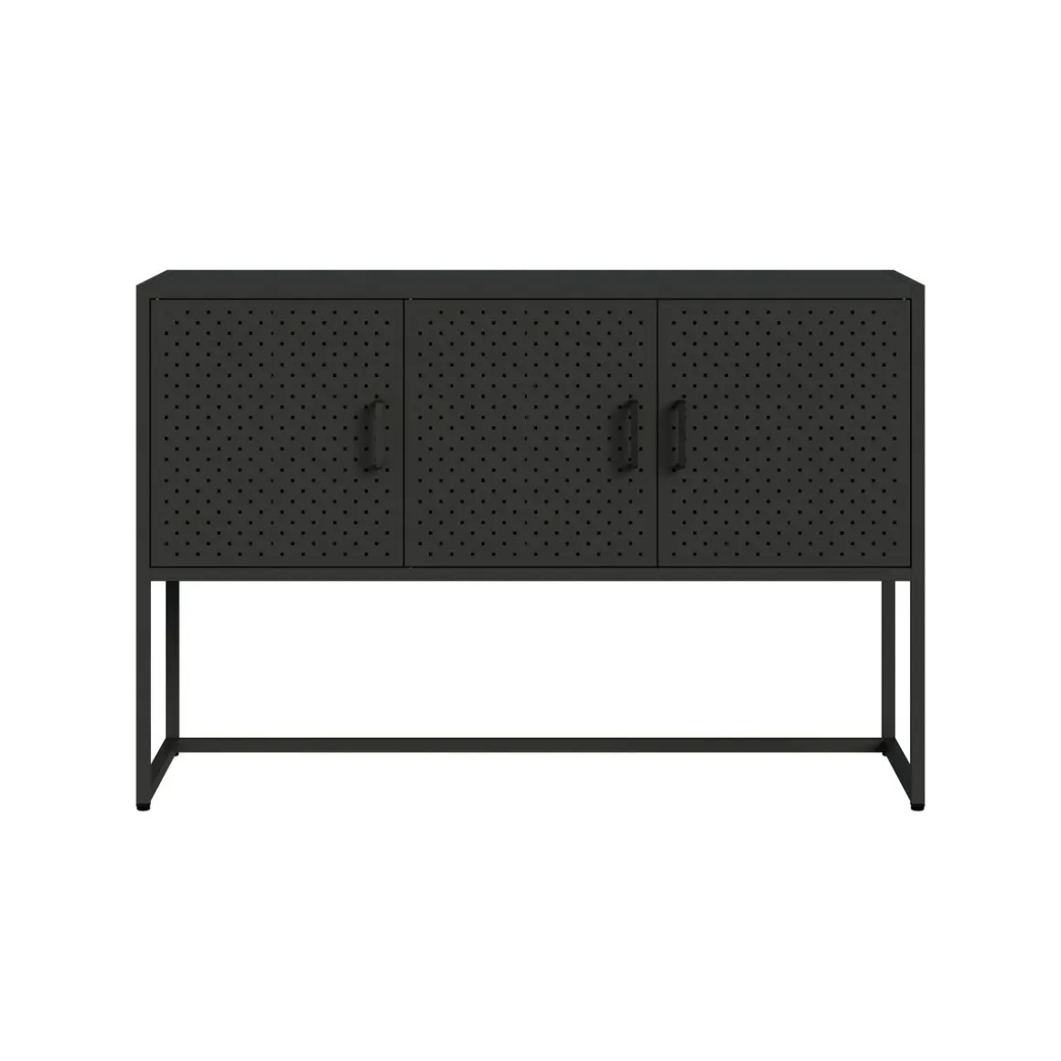 Sideboard Metall AMET 120 x 80 cm schwarz