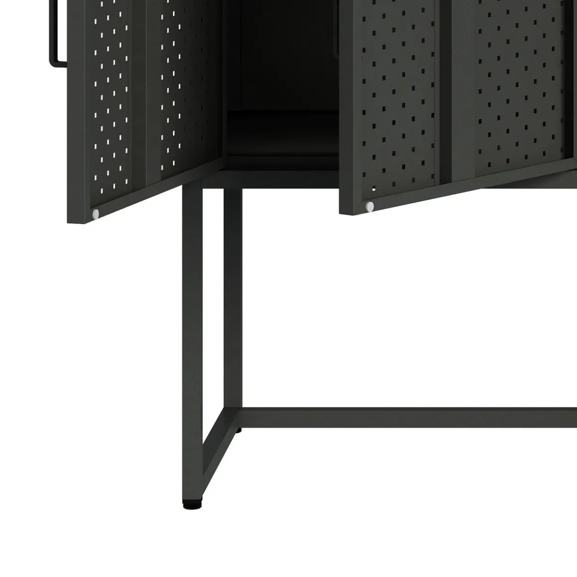 Sideboard Metall AMET 120 x 80 cm schwarz