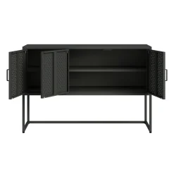 Sideboard Metall AMET 120 x 80 cm schwarz