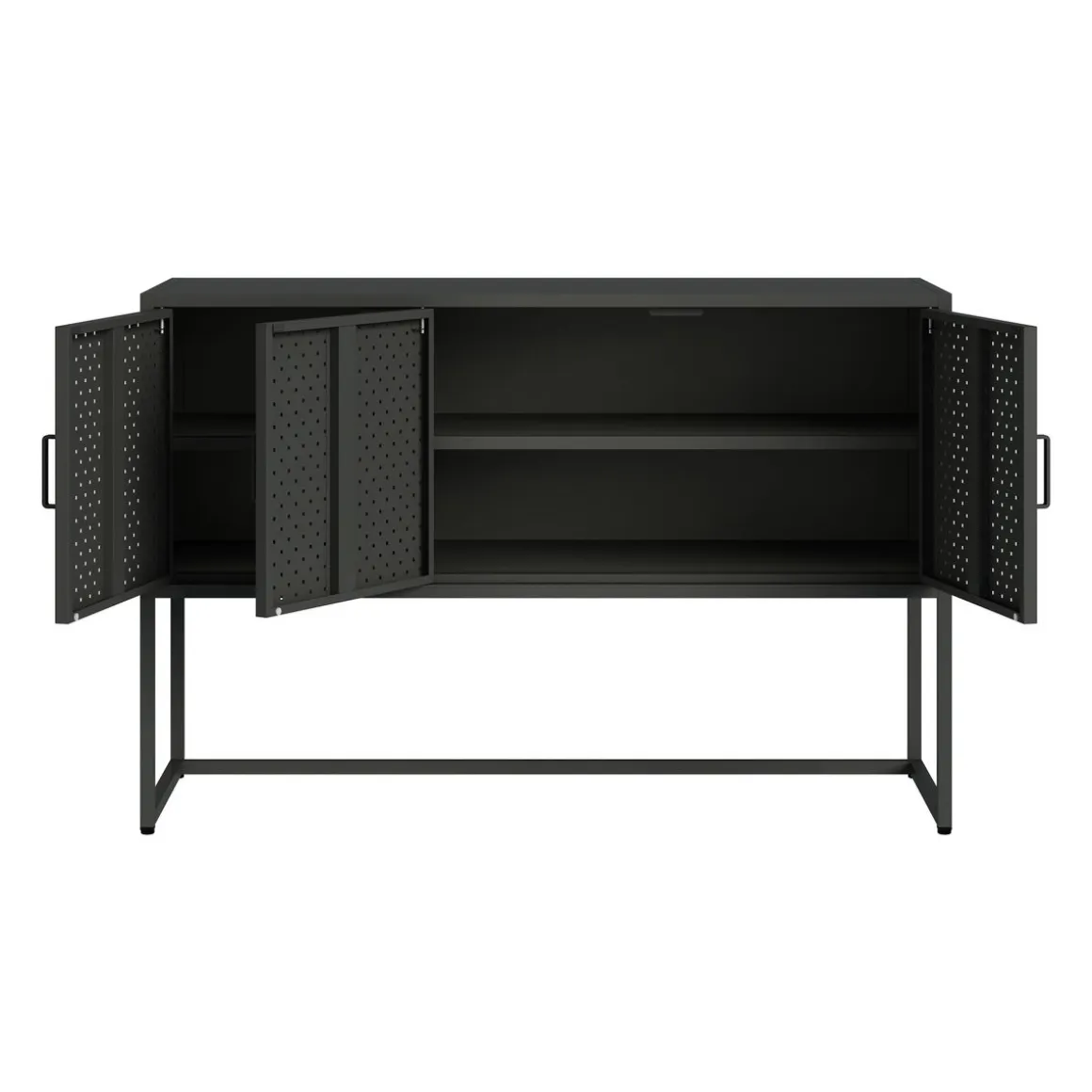 Sideboard Metall AMET 120 x 80 cm schwarz