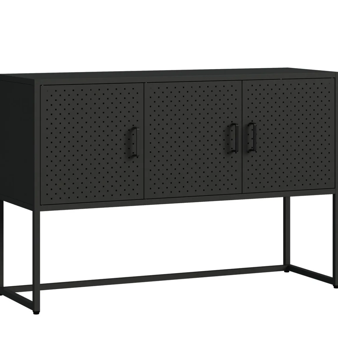 Sideboard Metall AMET 120 x 80 cm schwarz