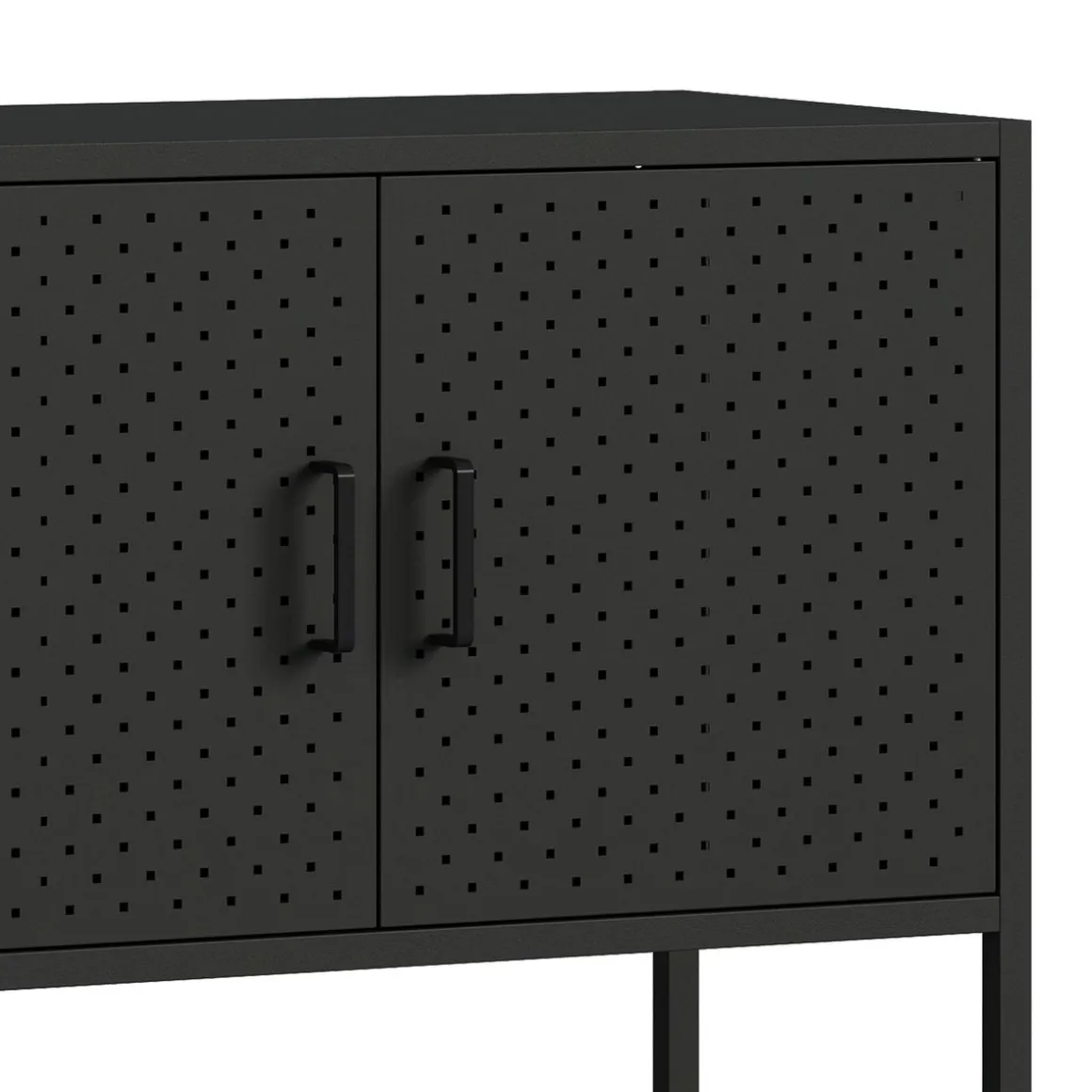 Sideboard Metall AMET 120 x 80 cm schwarz
