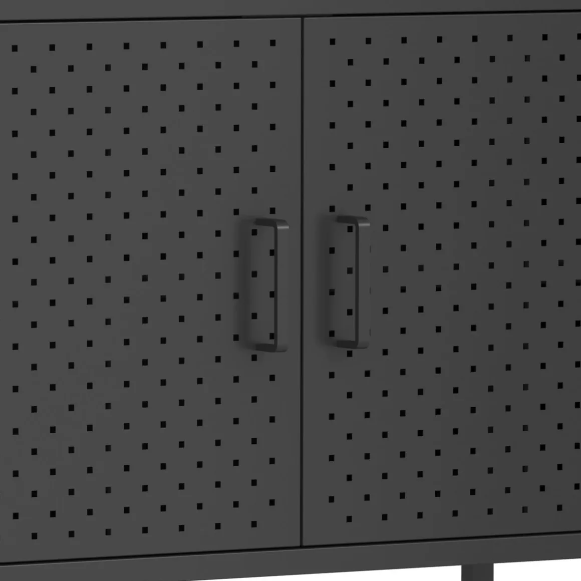 Sideboard Metall AMET 82 x 80 cm schwarz