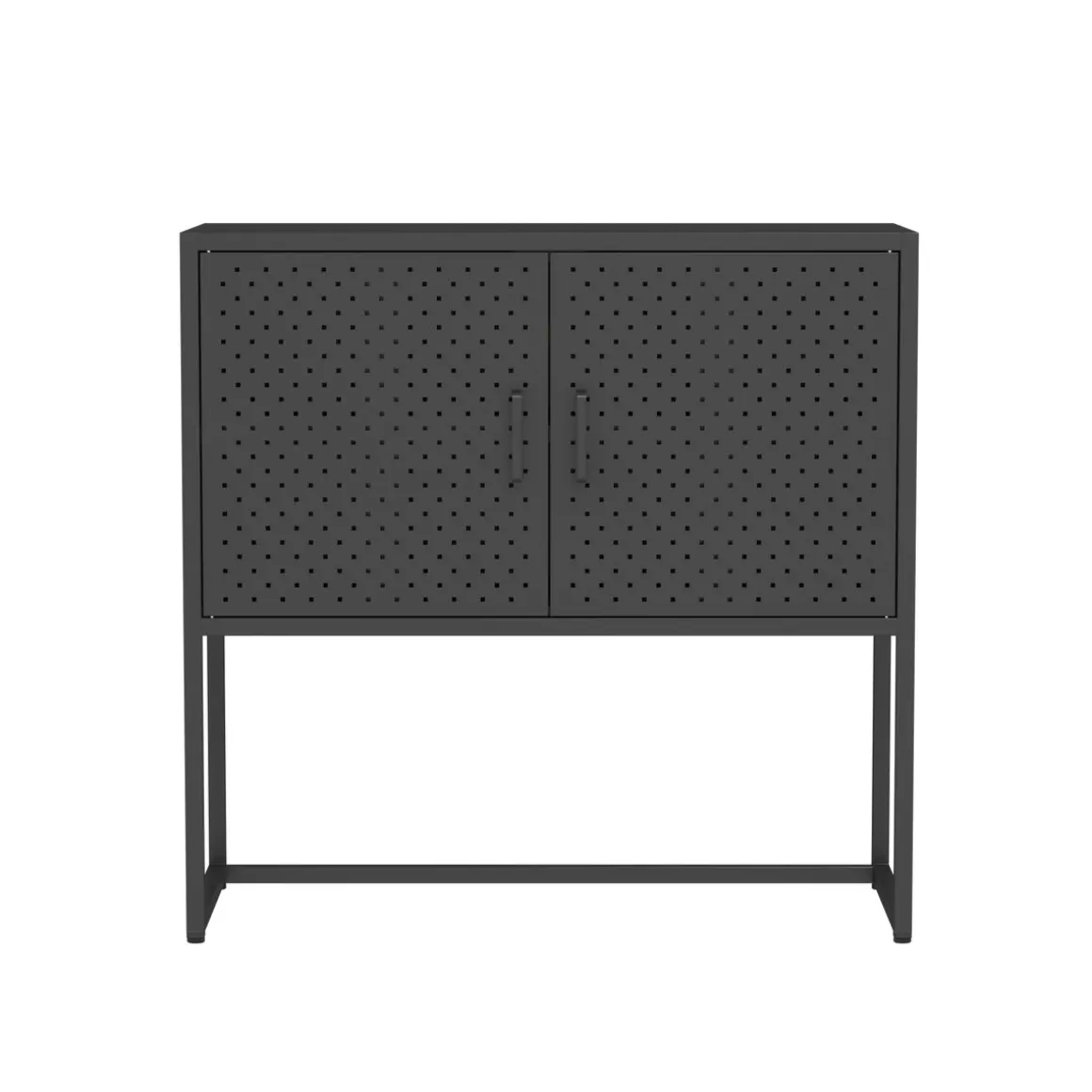 Sideboard Metall AMET 82 x 80 cm schwarz
