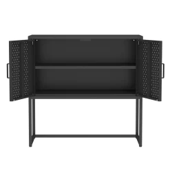 Sideboard Metall AMET 82 x 80 cm schwarz