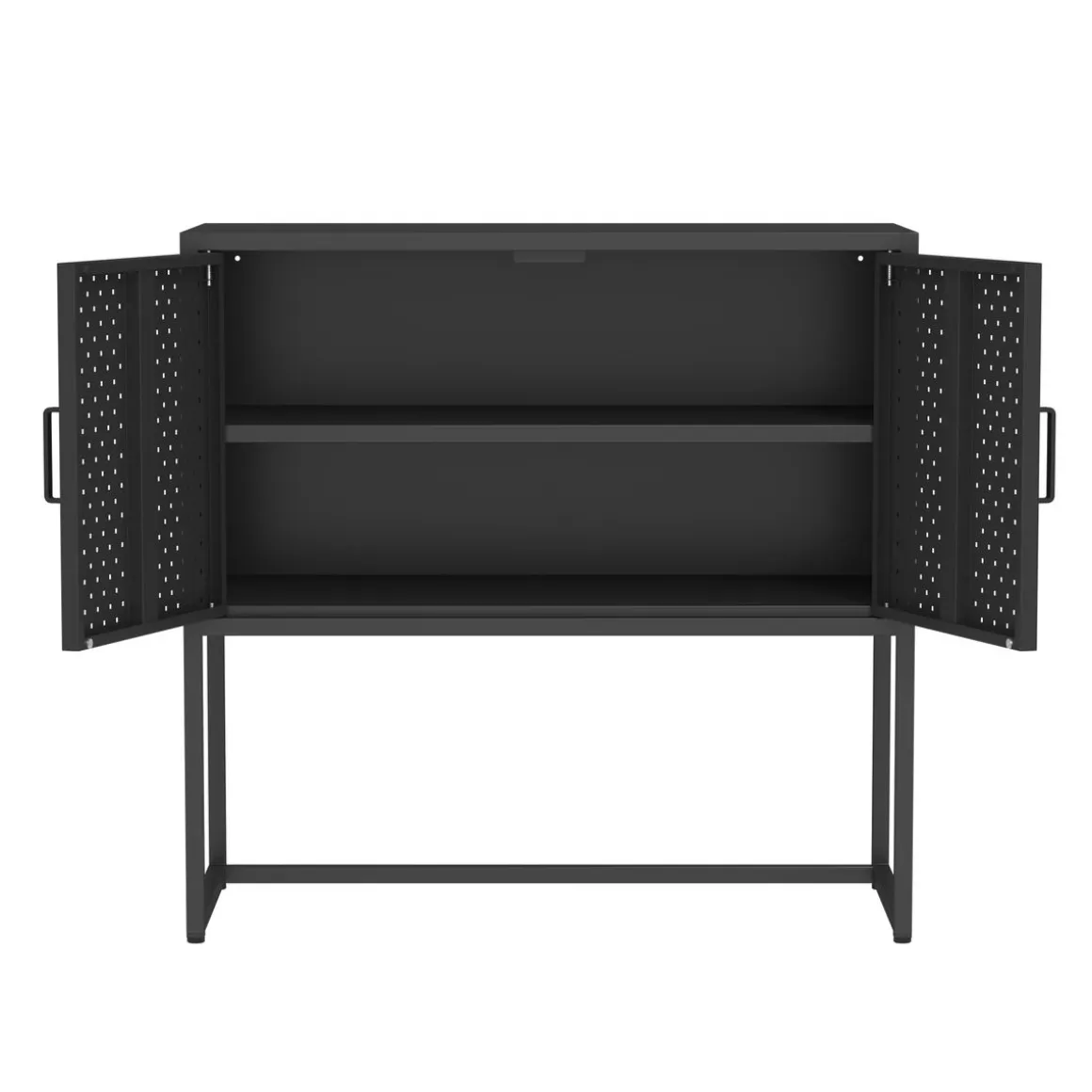 Sideboard Metall AMET 82 x 80 cm schwarz