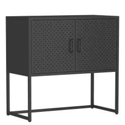 Sideboard Metall AMET 82 x 80 cm schwarz