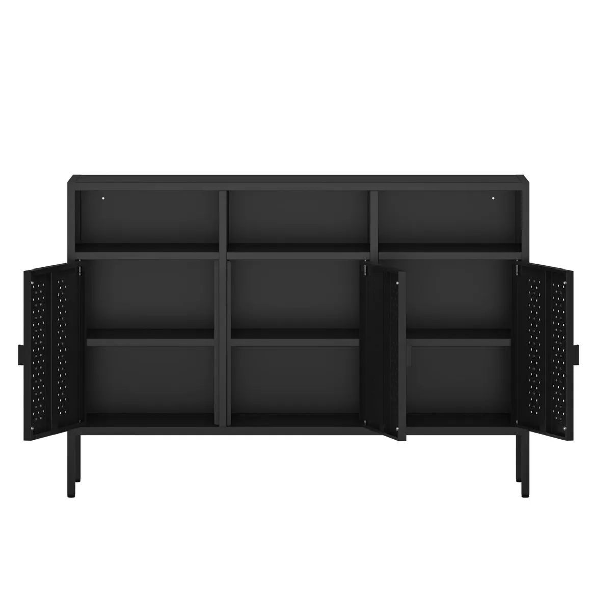 Sideboard Metall AMET 119 x 80 cm schwarz