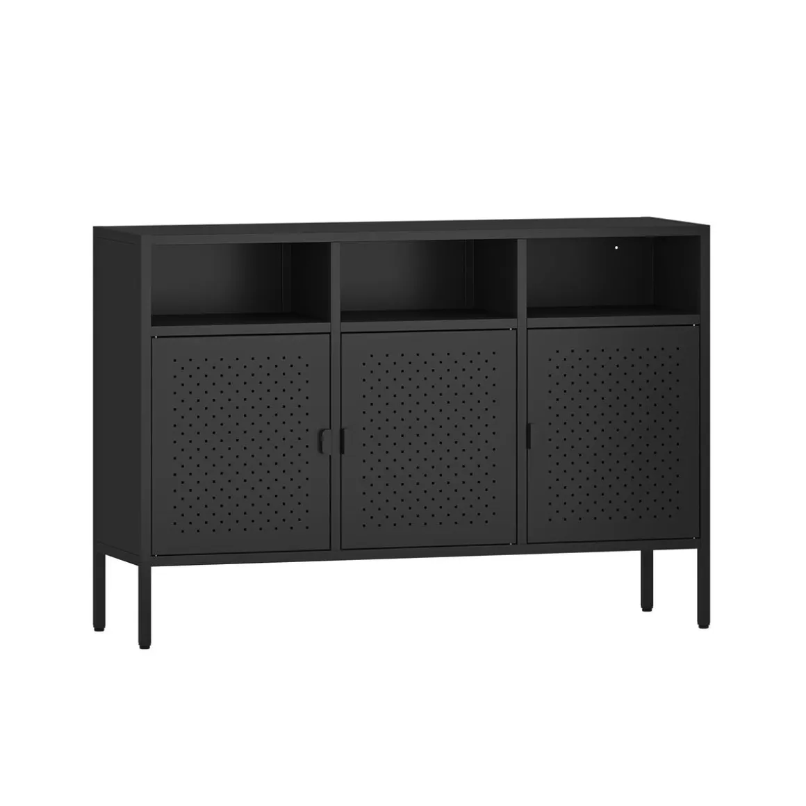 Sideboard Metall AMET 119 x 80 cm schwarz