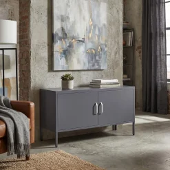 Sideboard Metall KLAUS 115 x 59 cm anthrazit