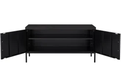 Sideboard Metall KLAUS 115 x 59 cm schwarz
