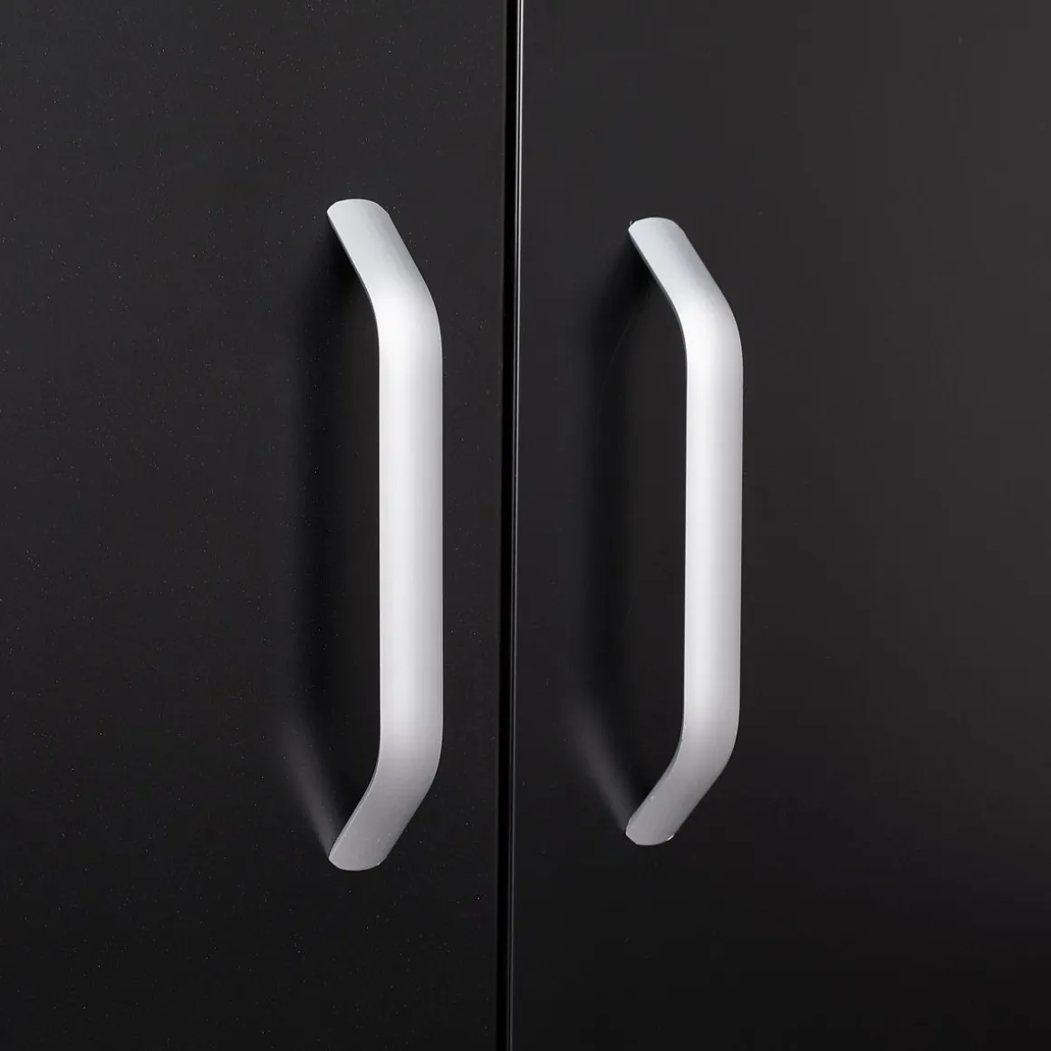 Sideboard Metall KLAUS 115 x 59 cm schwarz