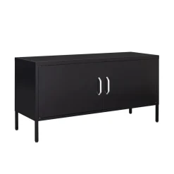 Sideboard Metall KLAUS 115 x 59 cm schwarz