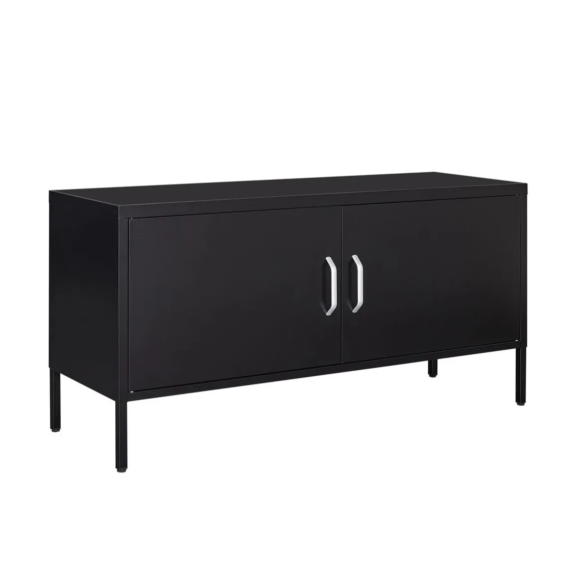 Sideboard Metall KLAUS 115 x 59 cm schwarz
