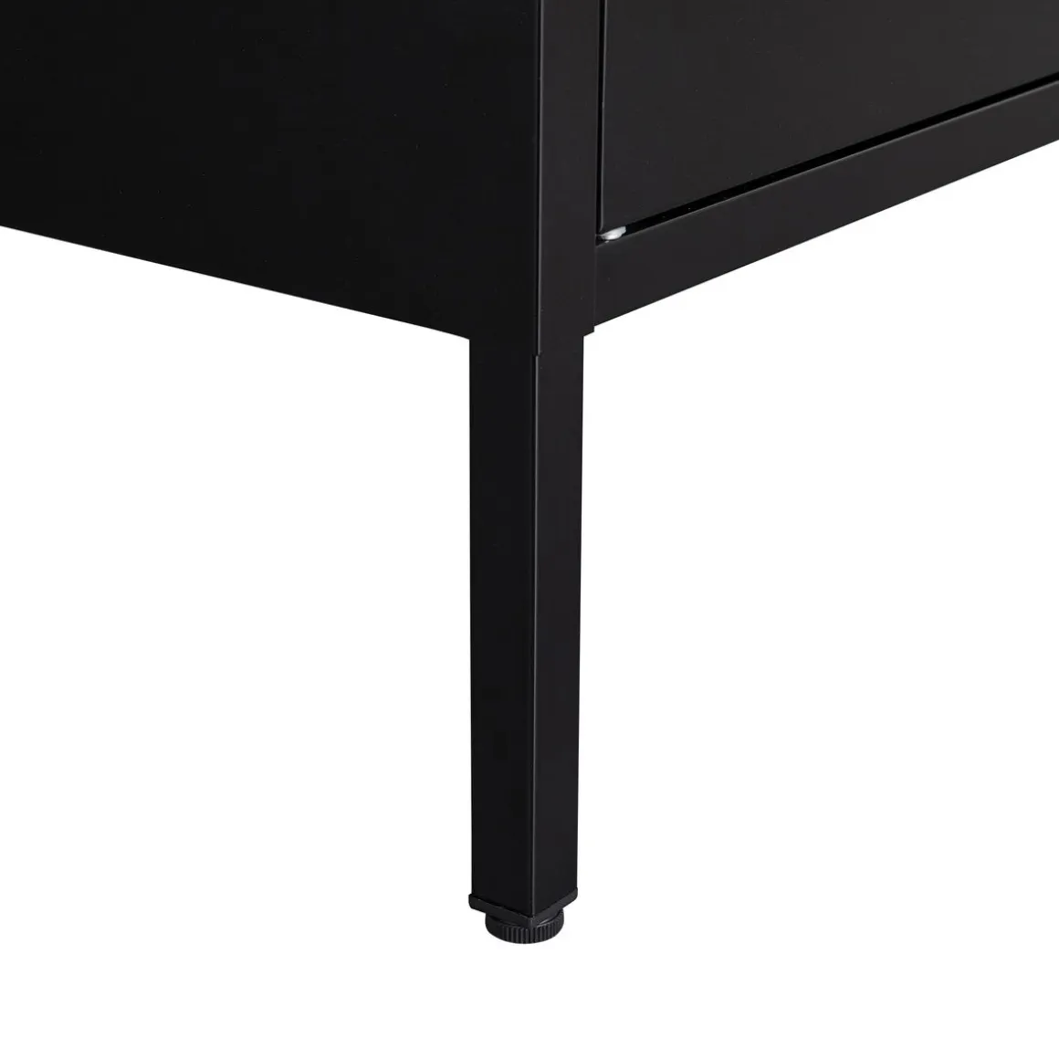 Sideboard Metall KLAUS 115 x 59 cm schwarz