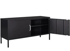 Sideboard Metall KLAUS 115 x 59 cm schwarz