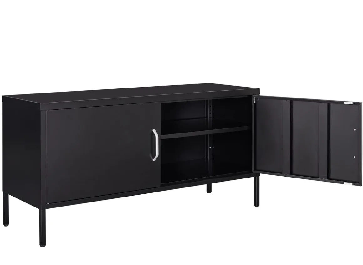 Sideboard Metall KLAUS 115 x 59 cm schwarz