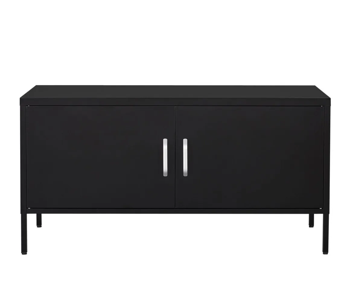 Sideboard Metall KLAUS 115 x 59 cm schwarz