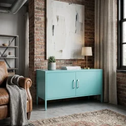 Sideboard Metall KLAUS 115 x 59 cm türkis