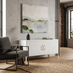 Sideboard Metall KLAUS 115 x 59 cm weiss