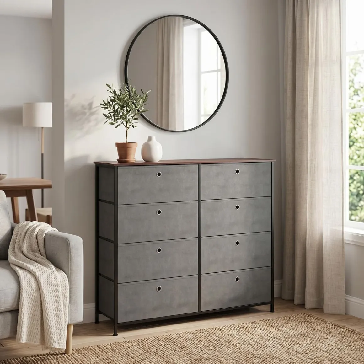 Sideboard MIKA 119 x 100 cm anthrazit