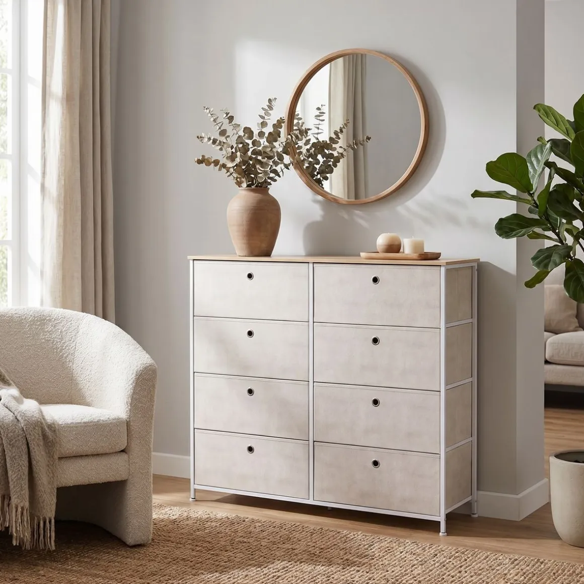 Sideboard MIKA 119 x 100 cm beige