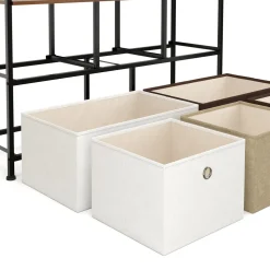 Sideboard MIKA 100 x 78 cm braun/weiss