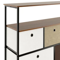 Sideboard MIKA 100 x 78 cm braun/weiss