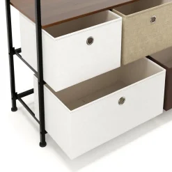 Sideboard MIKA 100 x 78 cm braun/weiss