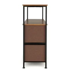 Sideboard MIKA 100 x 78 cm braun/weiss