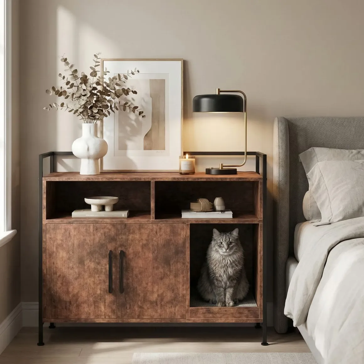 Sideboard mit Katzentoilette BONITA 89 x 45 x 75 cm
