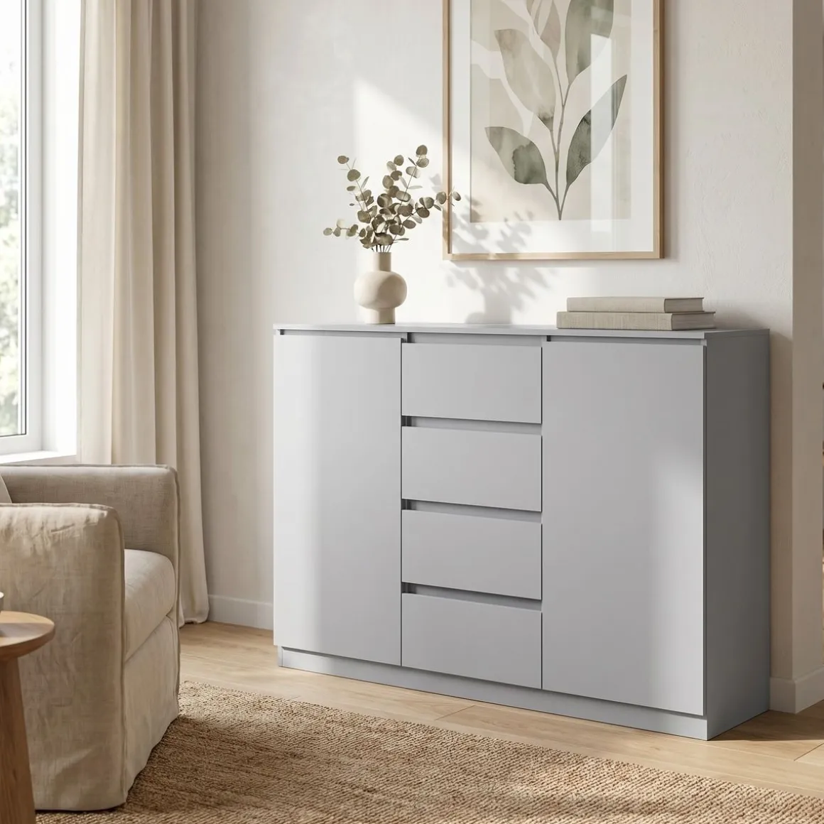 Sideboard TALA 140 x 100 cm grau