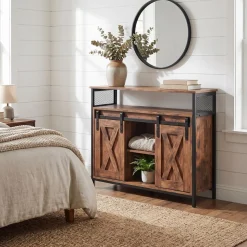 Sideboard Vintage BONITA mit Schiebetüren 100 x 80 cm