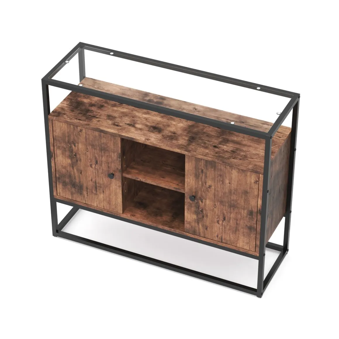 Sideboard Vintage BONITA mit Glasplatte 100 x 80 cm