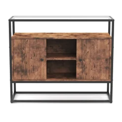 Sideboard Vintage BONITA mit Glasplatte 100 x 80 cm