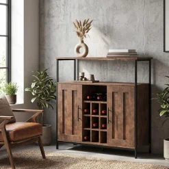 Sideboard Vintage BONITA mit Weinregal 100 x 80 cm