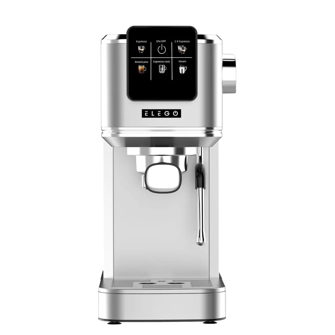Siebträgermaschine AMABILE Edelstahl 20 bar