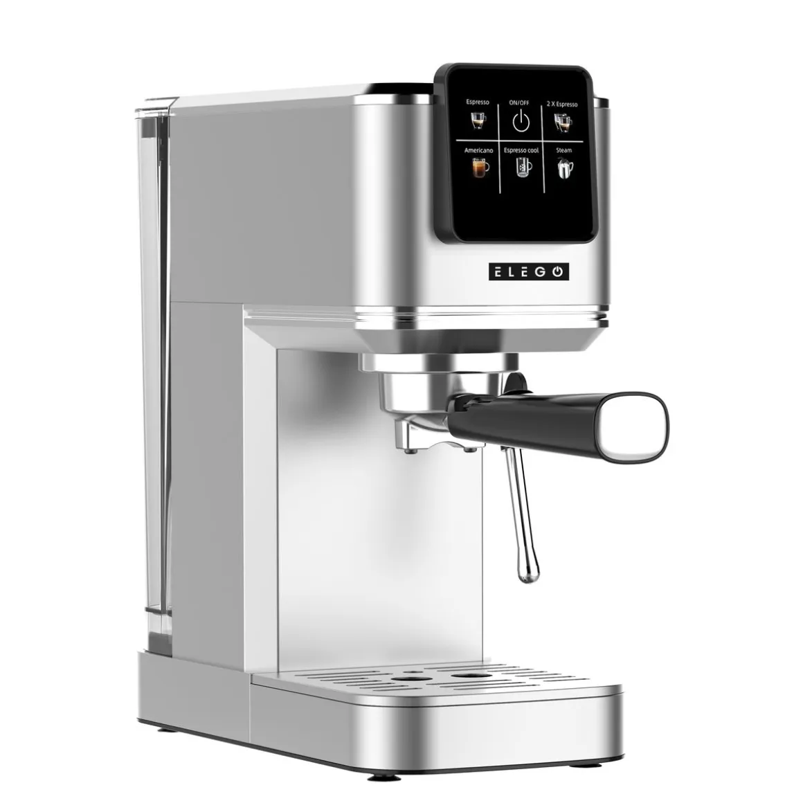 Siebträgermaschine AMABILE Edelstahl 20 bar