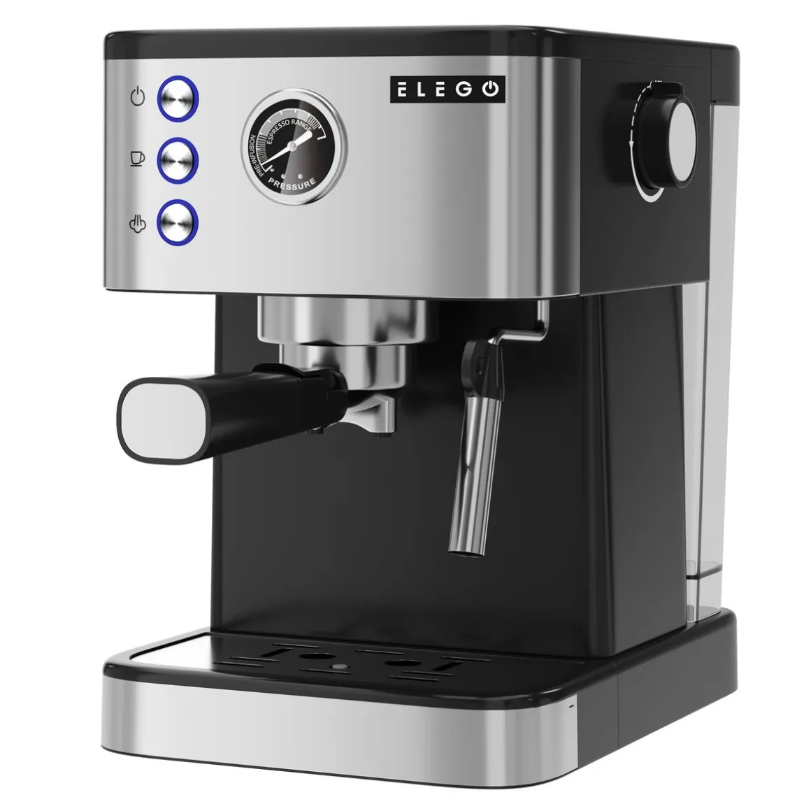 Siebträgermaschine BARISTA Edelstahl 20 bar
