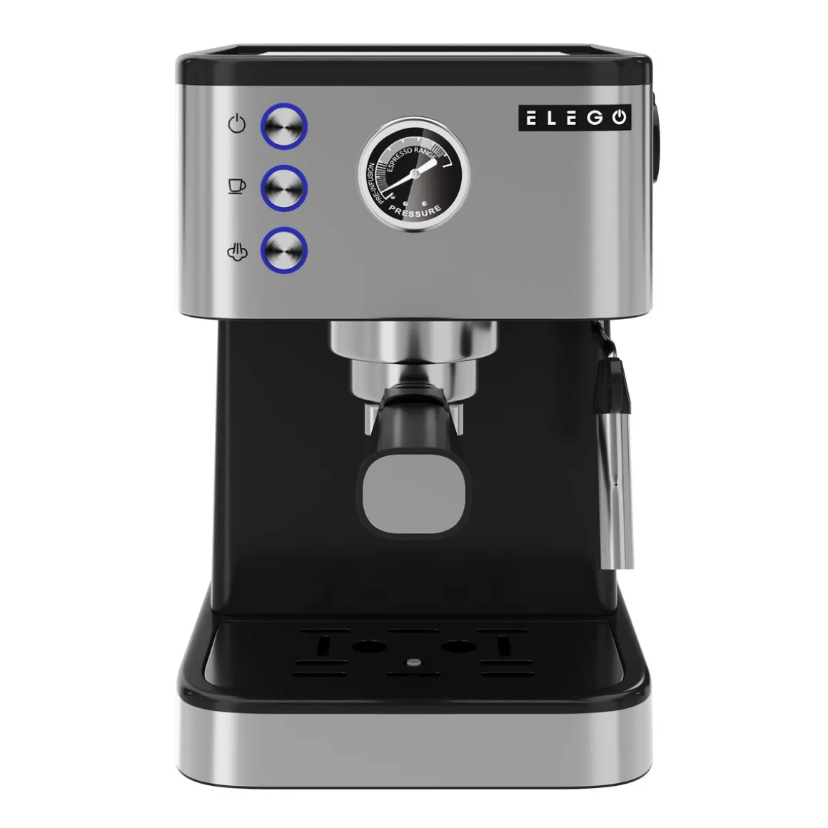 Siebträgermaschine BARISTA Edelstahl 20 bar